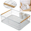 White Washing Up Bowls Plate Drip Tray Sink Bowl Dish Drainer Rack Storage
