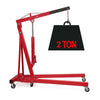 2 Ton Folding Hydraulic Garage Workshop Lift Engine Crane Hoist Jack with Wheels