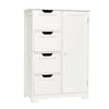 Bathroom Cabinet Unit 4 Drawer 1 Door Cupboard Storage Freestanding Furniture