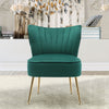 Wing Back Armchair Velvet Upholstered Metal Legs Sofa Chair Living Room Bedroom