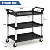 Large Rolling Kitchen Storage Trolley Cart Heavy Duty 3-Tier Service Cart 150KG