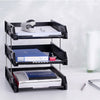 Stackable 3 Tier Office Filing Trays A4 Document Desk Riser Letter Paper Storage