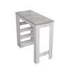 Dining room furniture breakfast bar table space saver white & grey colour
