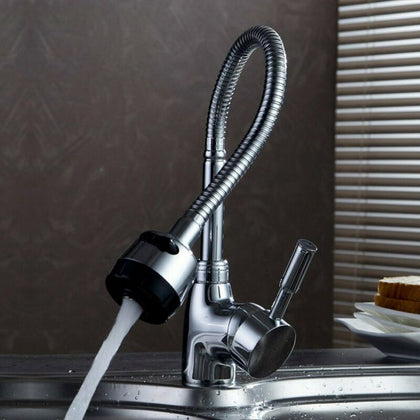 Pull Out Kitchen Mixer Sink Taps Spray Head Single Lever Chrome Mono Mixer Tap