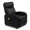 Recliner Massage Sofa PU Upholstered Armchair Electric Massage Heating Function