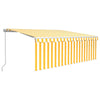 Manual Retractable Awning with Blind 4x3m Yellow&White C7R3