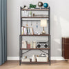 Industrial 5-Tier Kitchen Bakers Rack Microwave Stand Hooks Shelf fr Home Office