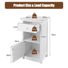 Wooden Bathroom Floor Cabinet Freestanding Storage Cabinet Organizer Cupboard