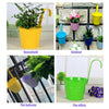 10 Pack Hanging Flower Pot Balcony Deck Wall Fence Plant Planting Barrel Planter