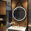 LED Lighted Bathroom Mirror HD Glass Mirror Vanity Makeup AntiFog Dimmable Black