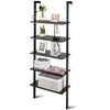 5-Tier Ladder Shelf Bookshelf Wall Mounted Storage Organizer Plant Display Rack