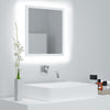 LED Bathroom Mirror Toilet Wall Mirror Engineered Wood Multi Colours vidaXL
