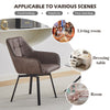 2xSwivel Dining Chairs Brown Faux Leather Padded Seat Dining room Modern
