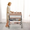 Baby Nappy Changing Table with Wheels and Storage Folding Infant Care Station