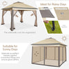 11 ft×11 ft Pop up Gazebo Tent Portable Canopy Shelter Mesh Netting w/Carry Bag