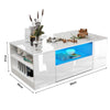 High Gloss LED Coffee Table With Storage 2 Drawers Wooden Living Room Furniture