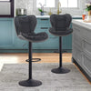 2x Bar Stools Faux Leather Kitchen Pub Breakfast Bar Chair Ajustable Swivel