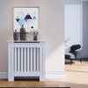 Radiator Cover White Unfinished Modern Traditional Wood Grill Cabinet Shelf MDF