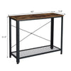 Industrial Console Table Vintage Narrow Furniture Slim Hallway Metal Sideboard