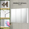 Wall-Mounted Bathroom Mirror Cabinet 3 Door Storage Cupboard Adjustable Shelves
