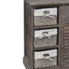 Shabby Chic Wicker Drawers Basket Storage Sideboard Wooden Bedside Cabinet Table