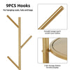 High-Grade Metal Coat Rack Stand Golden Pole Hooks Hanger Marble Organizer Rack