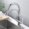3 Ways Kitchen Mixer Taps Pure Water Filter Pull Out Spray Head Swivel Spout Tap