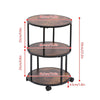 Mobile End Table Sofa Side Table Round Coffee Table for Living Room