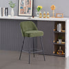 2x Bar Stools Velvet Breakfast Chairs Footrest Barstool with Spring Cushion