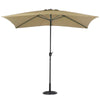 2x3m Rectangle Garden Parasol with Base Set Beach Umbrella Sun Shade Crank Tilt