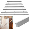 Brushed Stainless Steel Stair Handrail Smooth Metal Bannister Bracket Stair Rail