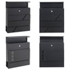 Outdoor Wall Mounted Mailbox Lockable Steel Mail Letter Post Secure Box Postbox