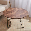 Round Coffee Table Wooden Metal Sofa Side Tea Table Living Room Home Furniture