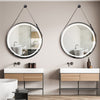 Metal Frame Round LED Bathroom Mirror Make Up Anti Fog & Memory Function 800mm