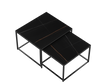 2X Marble Rectangle Nesting Table Scratchproof Coffee Table Living Room Kitchen