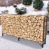 Firewood Rack Storage Rustproof Log Wood Outdoor Indoor Elevated Design Steel