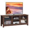 TV Stand for TVs up to 55 Inches Wooden 6 Storage Compartments TV Cabinet Table