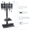 Large 32''-65" Swivel Floor TV Stand Base with Shelves Cable office Meeting Show