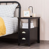 2 Drawers Narrow Side End Table Corner Storage Nightstand Compact Display Shelf
