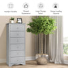 Modern Narrow Chest of Drawers Bedside Cabinet Sideboard Bedroom 6 Drawers Chest