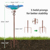 Heavy Duty Pedestal Bird Bath Outdoor Garden Yard Bird Feeder Metal Stake Stand