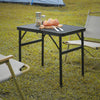 Ajustable Camping Table Portable Outdoor Trip BBQ Tall Metal Desk Garden Foldabl