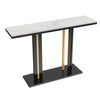 Sintered Stone Console/ Long Table with Metal Frame for Home Foyer Porch Decor