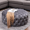 EXTRA LARGE DEEP BUTTON Chesterfield COFFEE TABLE FOOTSTOOL Pouffe Chair Velvet