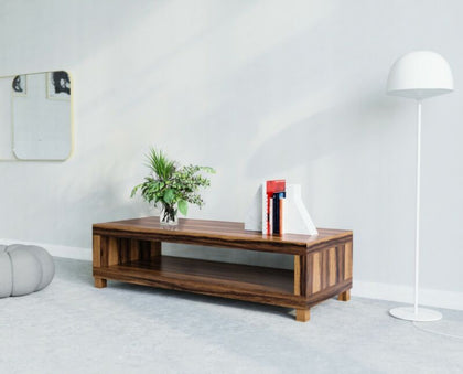 TV Stand Solid Wood Storage Unit Coffee Table Media Cabinet Handmade Furniture