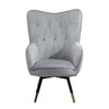 Grey Wing Back Occasional Chair Tub Armchair Living Room Fireside Sofa Lounge BN