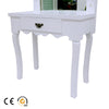 Modern Dressing Table with Lighted Vanity Mirror Hollywood Makeup Desk White