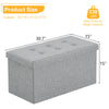 Linen Folding Ottoman Storage Box Pouffe Seat Stool Home Chair Foot Stool Bench