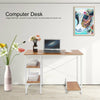 Computer Desk PC Table Workstation Home Office with 2 Shelves Walnut/White
