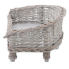 Rattan Wicker Elevated Blanket Bed Dog Cat Pet Sofa Bed With/No Cushion Cover UK